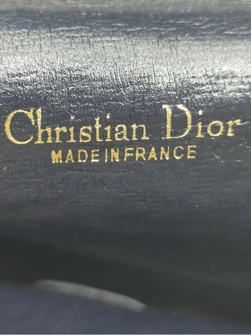 Vintage Christian Dior Oblique Monogram Navy Canvas Chain Clutch Flap Bag - Picture 7 of 8